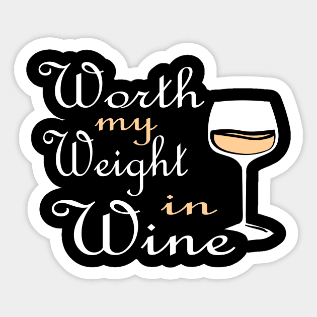 Worth My Weight In Wine gift idea Sticker by Lomitasu